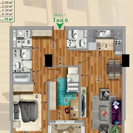 Flatiron 2-bedroom Apartment, Apartmán